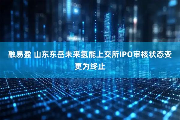 融易盈 山东东岳未来氢能上交所IPO审核状态变更为终止