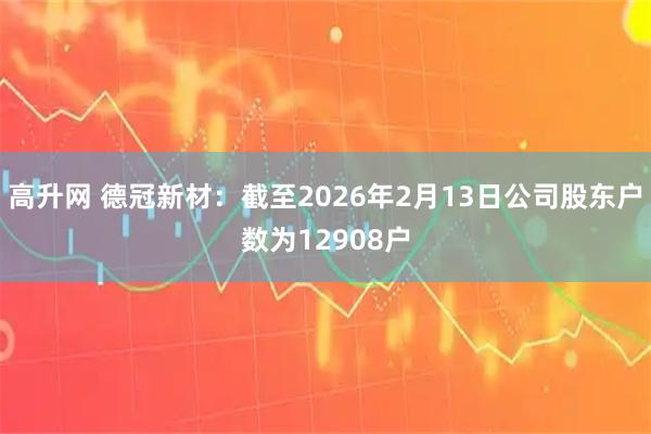 高升网 德冠新材：截至2026年2月13日公司股东户数为12908户